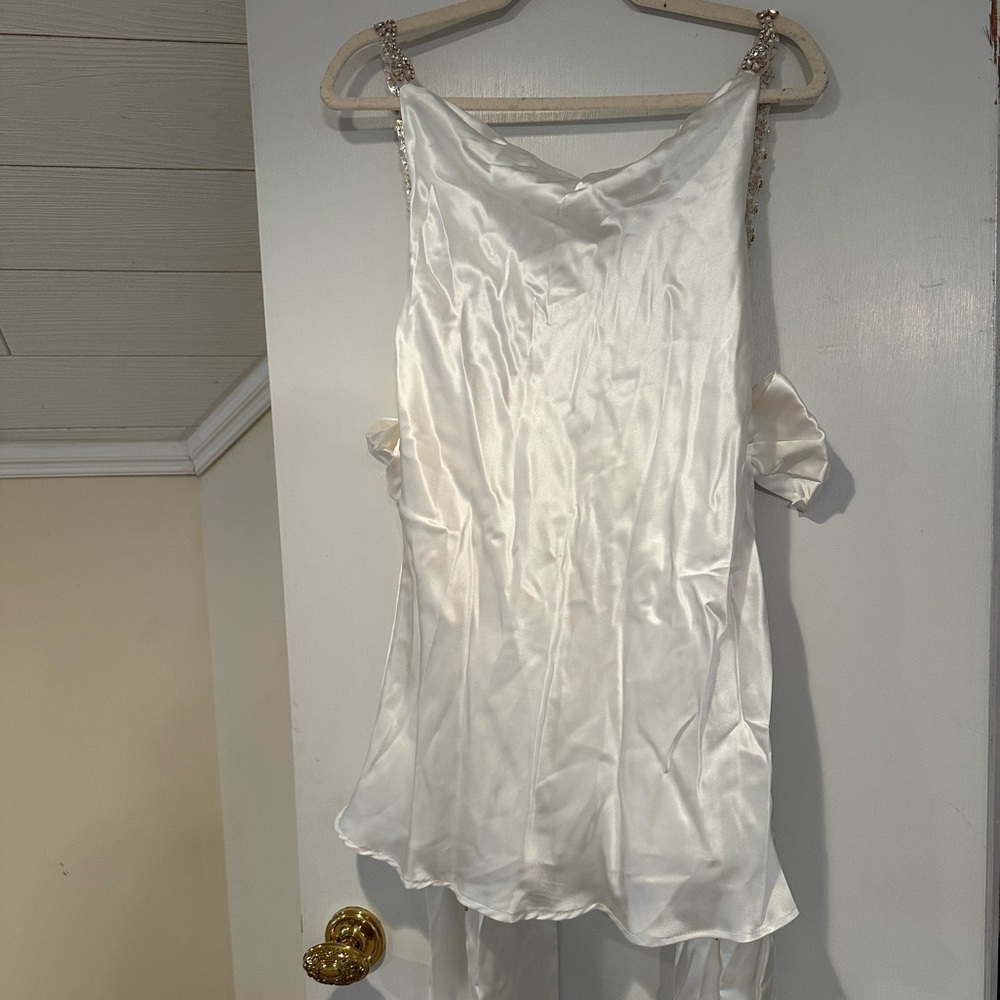 Sisters the Label Gretel Mini Dress- Pearl Silk